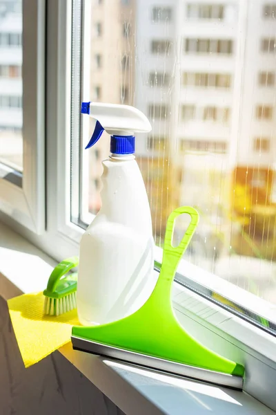Tools for window cleaning. The concept of cleanliness