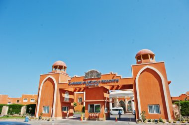 Hurghada, Mısır -20 Ağustos 2016: Luxury resort Karayip dünya S