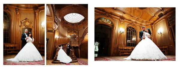 사진 책 우아함 웨딩 커플의 듀얼 페이지입니다. 다양 한 결혼식 p — 스톡 사진