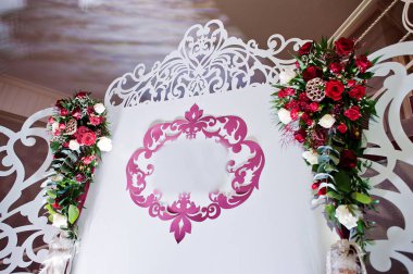 Düğün photo Zone'a Restoran üzerinde farklı dekor ile.