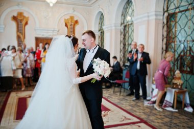 İlk düğün dans vals kayıt Salonu'nda onların marri