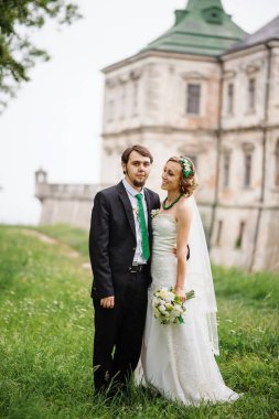 Onların mutlu düğün günü arka plan eski sevgi dolu düğün çifte 