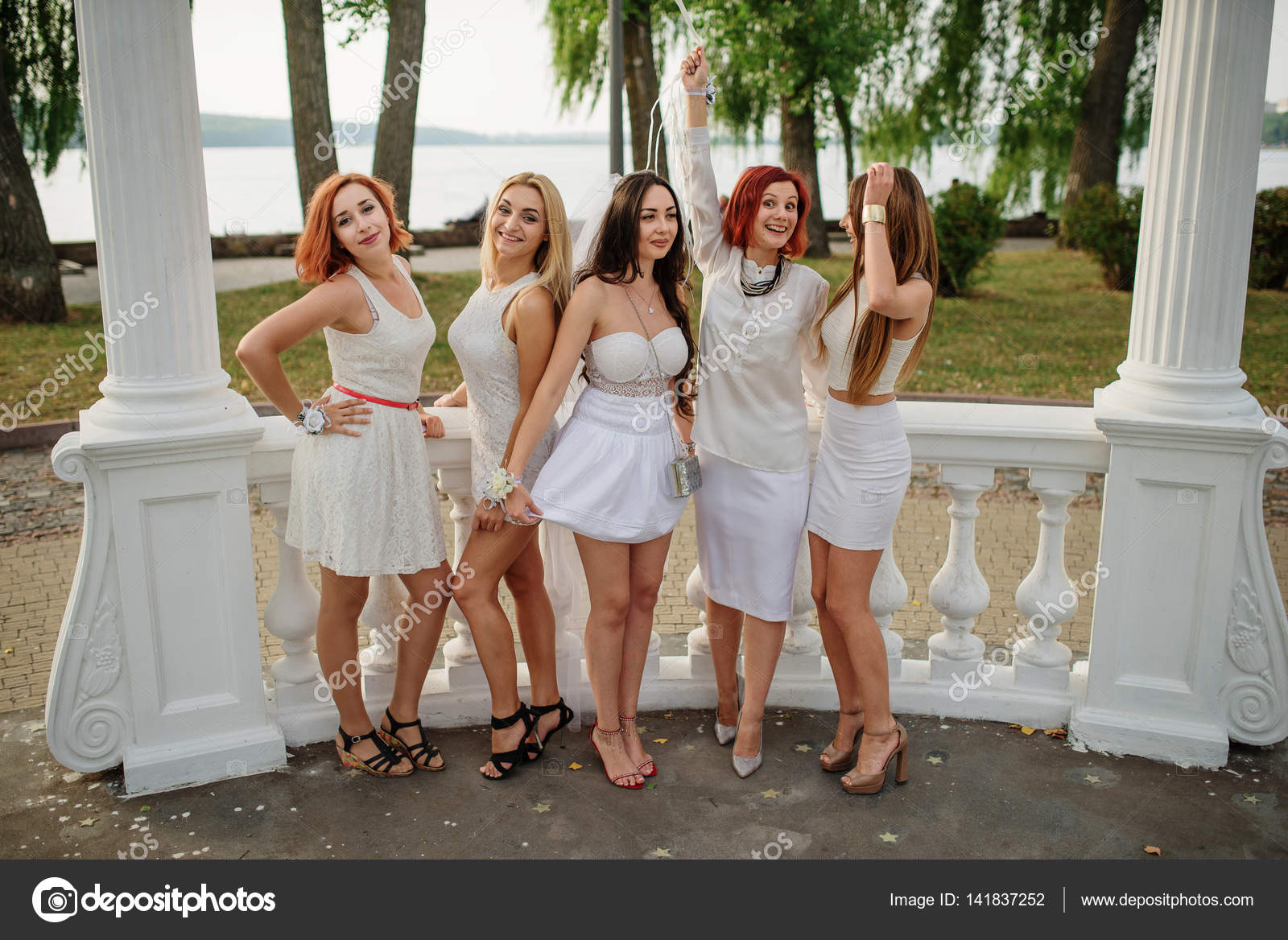 hen white dress
