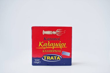 Atina, Yunanistan - 22 Şubat 2017: Kalamar et Trata.