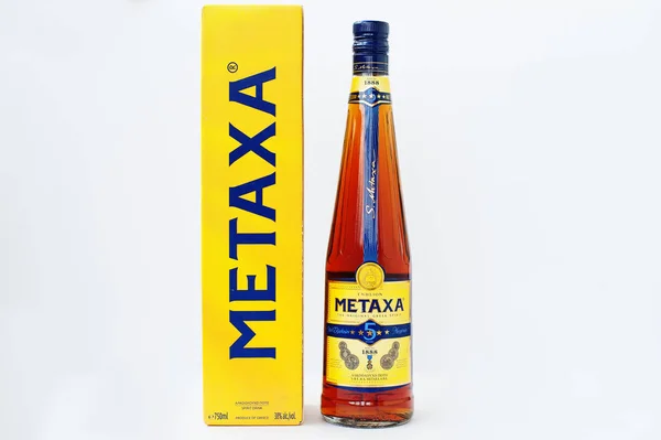 Hai, Ukraine -14 March 2017: Metaxa a Greek liqueur based on bra — Stock Photo, Image