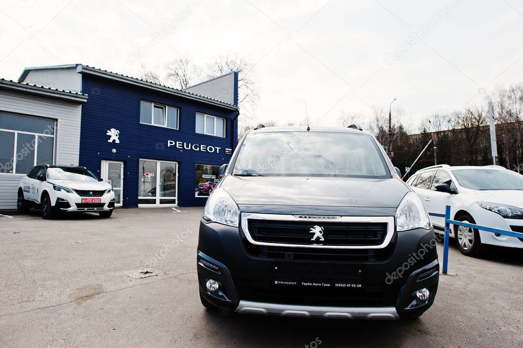 Kiev, Ukraine - March 22, 2017: New Peugeot car at dealership.
