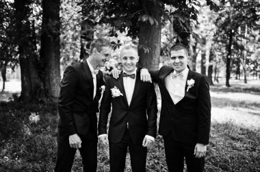 Onun en iyi adam düğün Park ile damat.