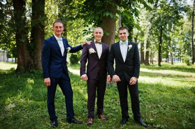 Onun en iyi adam düğün Park ile damat.