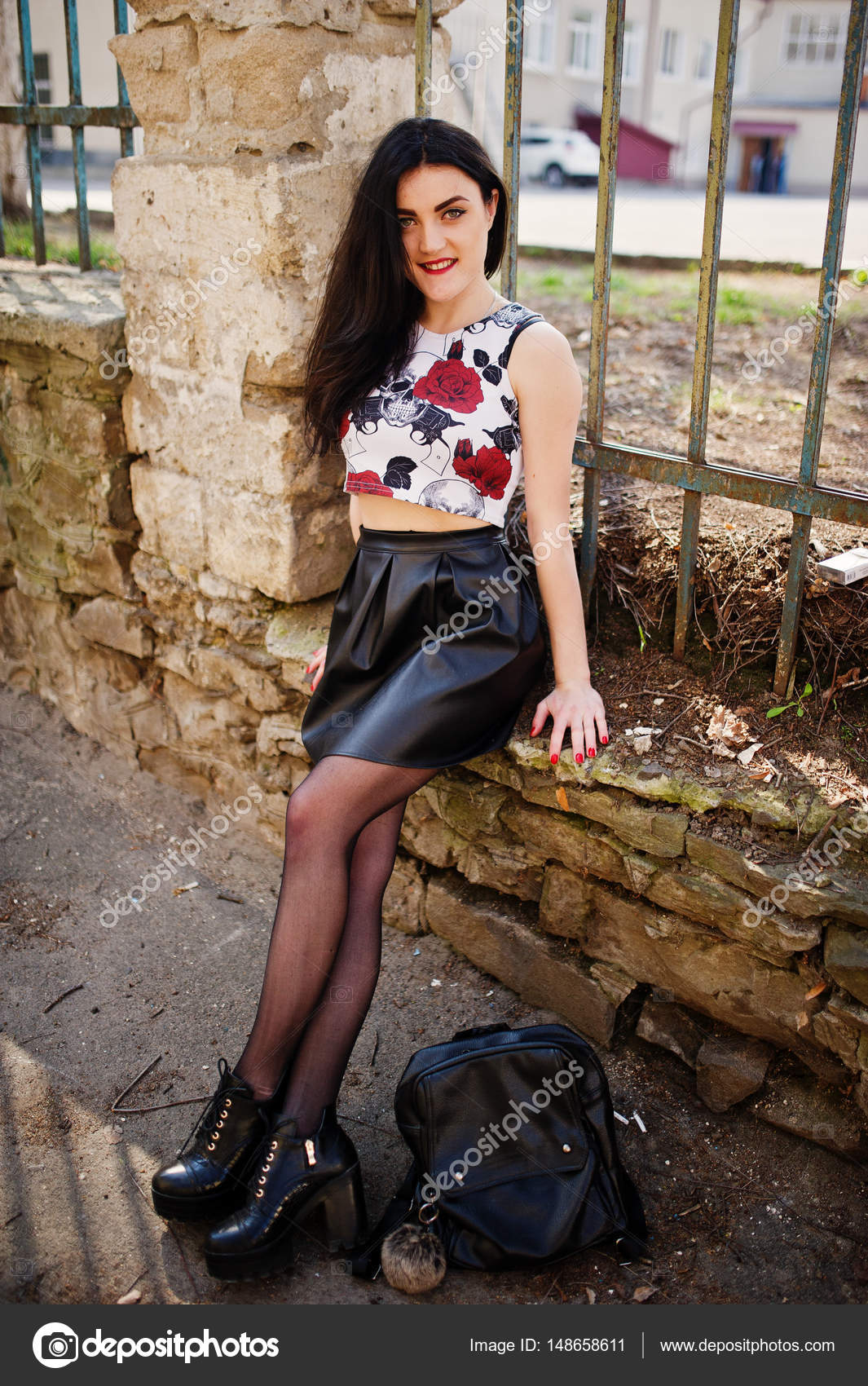 leather and high heels