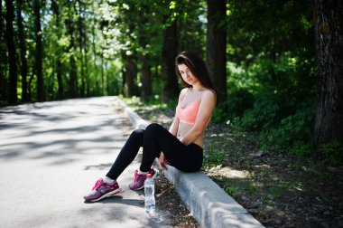 Park road, wa ile oturmak spor Fitness Spor kız