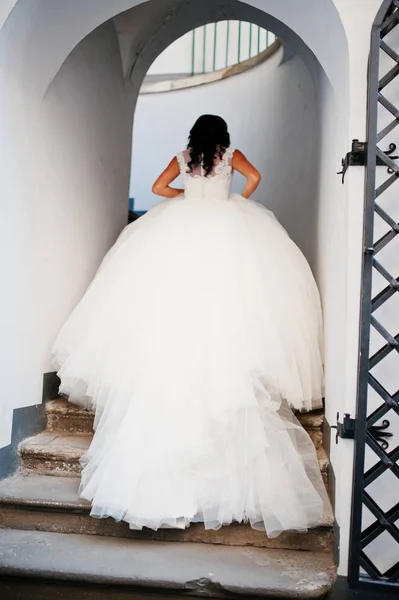 Ritratto di una sposa favolosa in posa da sola con mozzafiato — Foto Stock