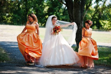 Mutlu gelin having oyunculuk ile onun serin eğlenceli nedime Park