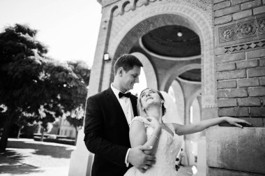 Güzel birbirlerinin şirket zevk çarpıcı Düğün çifti