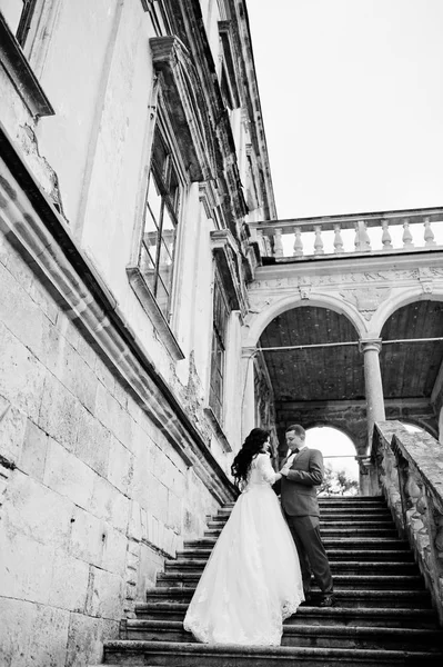 Impresionante pareja recién casada disfrutando de la compañía del otro en th —  Fotos de Stock