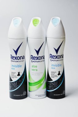 Hai, Ukrayna - 10 Ağustos 2017: deodorant Rexo yakın çekim fotoğraf