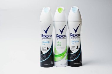 Hai, Ukrayna - 10 Ağustos 2017: deodorant Rexo yakın çekim fotoğraf