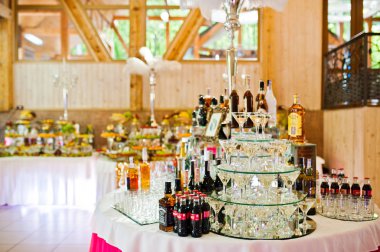 Hai, Ukrayna - 10 Ağustos 2017: Alkollü içecekler çok çeşitli bir