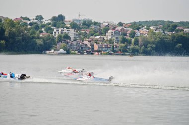 Ternopil, Ukrayna - 26 Ağustos 2017: Dünya Şampiyonası Powerboa
