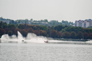Ternopil, Ukrayna - 26 Ağustos 2017: Dünya Şampiyonası Powerboa
