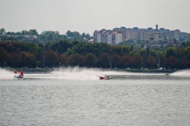 Ternopil, Ukrayna - 26 Ağustos 2017: Dünya Şampiyonası Powerboa