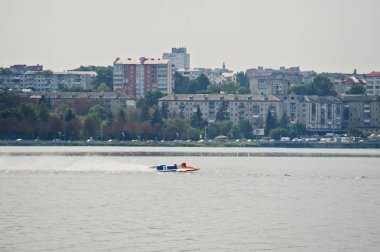 Ternopil, Ukrayna - 26 Ağustos 2017: Dünya Şampiyonası Powerboa