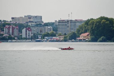Ternopil, Ukrayna - 26 Ağustos 2017: Dünya Şampiyonası Powerboa