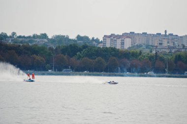 Ternopil, Ukrayna - 26 Ağustos 2017: Dünya Şampiyonası Powerboa