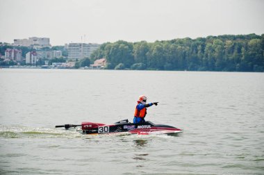 Ternopil, Ukrayna - 26 Ağustos 2017: Dünya Şampiyonası Powerboa