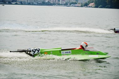 Ternopil, Ukrayna - 26 Ağustos 2017: Dünya Şampiyonası Powerboa