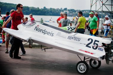 Ternopil, Ukrayna - 26 Ağustos 2017: Dünya Şampiyonası Powerboa