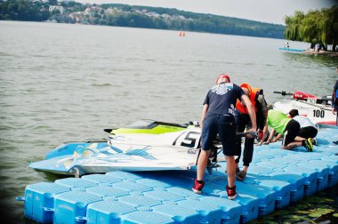 Ternopil, Ukrayna - 26 Ağustos 2017: Dünya Şampiyonası Powerboa