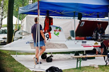 Ternopil, Ukrayna - 26 Ağustos 2017: Dünya Şampiyonası Powerboa