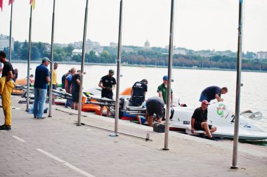 Ternopil, Ukrayna - 26 Ağustos 2017: Dünya Şampiyonası Powerboa
