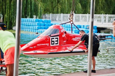 Ternopil, Ukrayna - 26 Ağustos 2017: Dünya Şampiyonası Powerboa