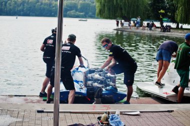 Ternopil, Ukrayna - 26 Ağustos 2017: Dünya Şampiyonası Powerboa