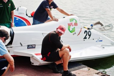 Ternopil, Ukrayna - 26 Ağustos 2017: Dünya Şampiyonası Powerboa