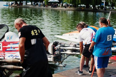 Ternopil, Ukrayna - 26 Ağustos 2017: Dünya Şampiyonası Powerboa