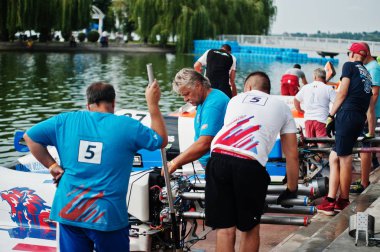 Ternopil, Ukrayna - 26 Ağustos 2017: Dünya Şampiyonası Powerboa