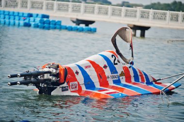 Ternopil, Ukrayna - 26 Ağustos 2017: Dünya Şampiyonası Powerboa