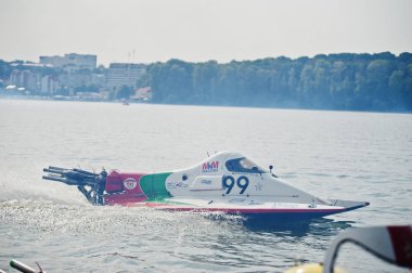 Ternopil, Ukrayna - 26 Ağustos 2017: Dünya Şampiyonası Powerboa