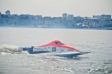 Ternopil, Ukrayna - 26 Ağustos 2017: Dünya Şampiyonası Powerboa