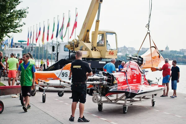 Ternopil, Ukrayna - 26 Ağustos 2017: Dünya Şampiyonası Powerboa