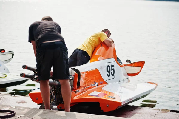 Ternopil, Ukrayna - 26 Ağustos 2017: Dünya Şampiyonası Powerboa