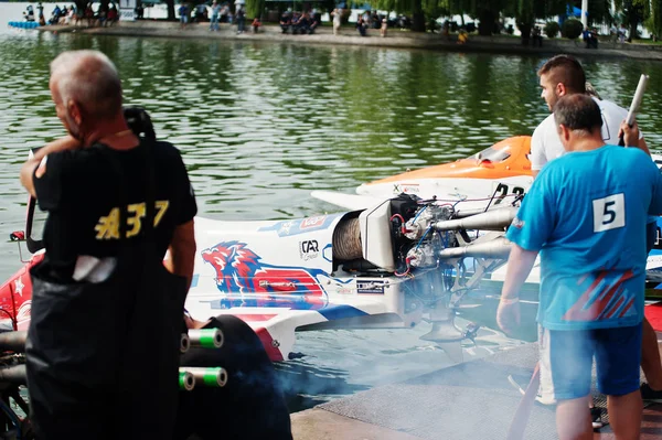 Ternopil, Ukrayna - 26 Ağustos 2017: Dünya Şampiyonası Powerboa