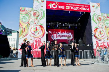 Ternopil, Ukrayna - 1 Ekim 2017: balo salonu dans çocuklara Po