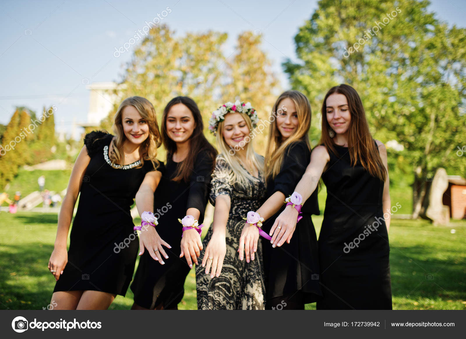 black hen party dress