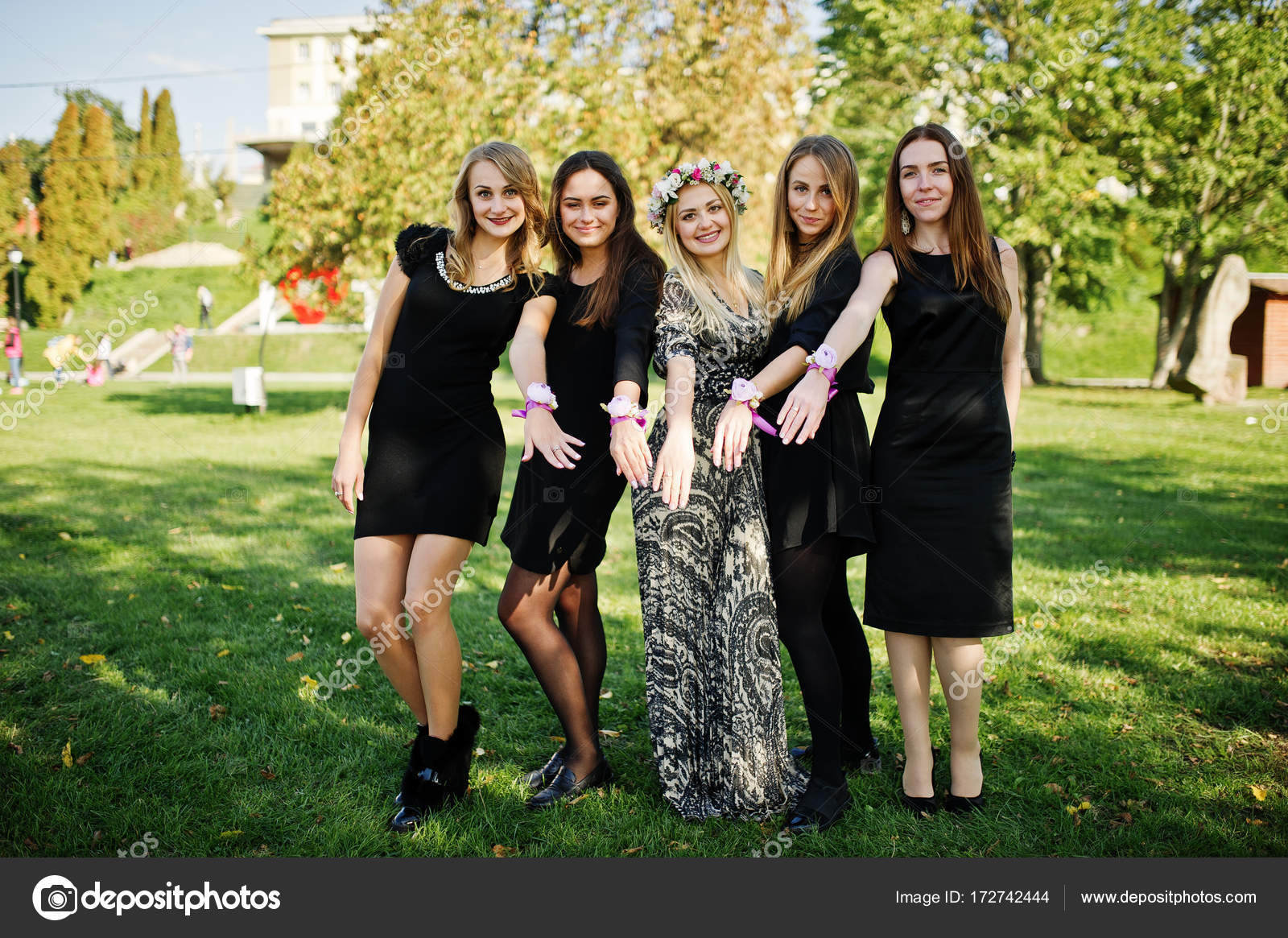 black hen party dress