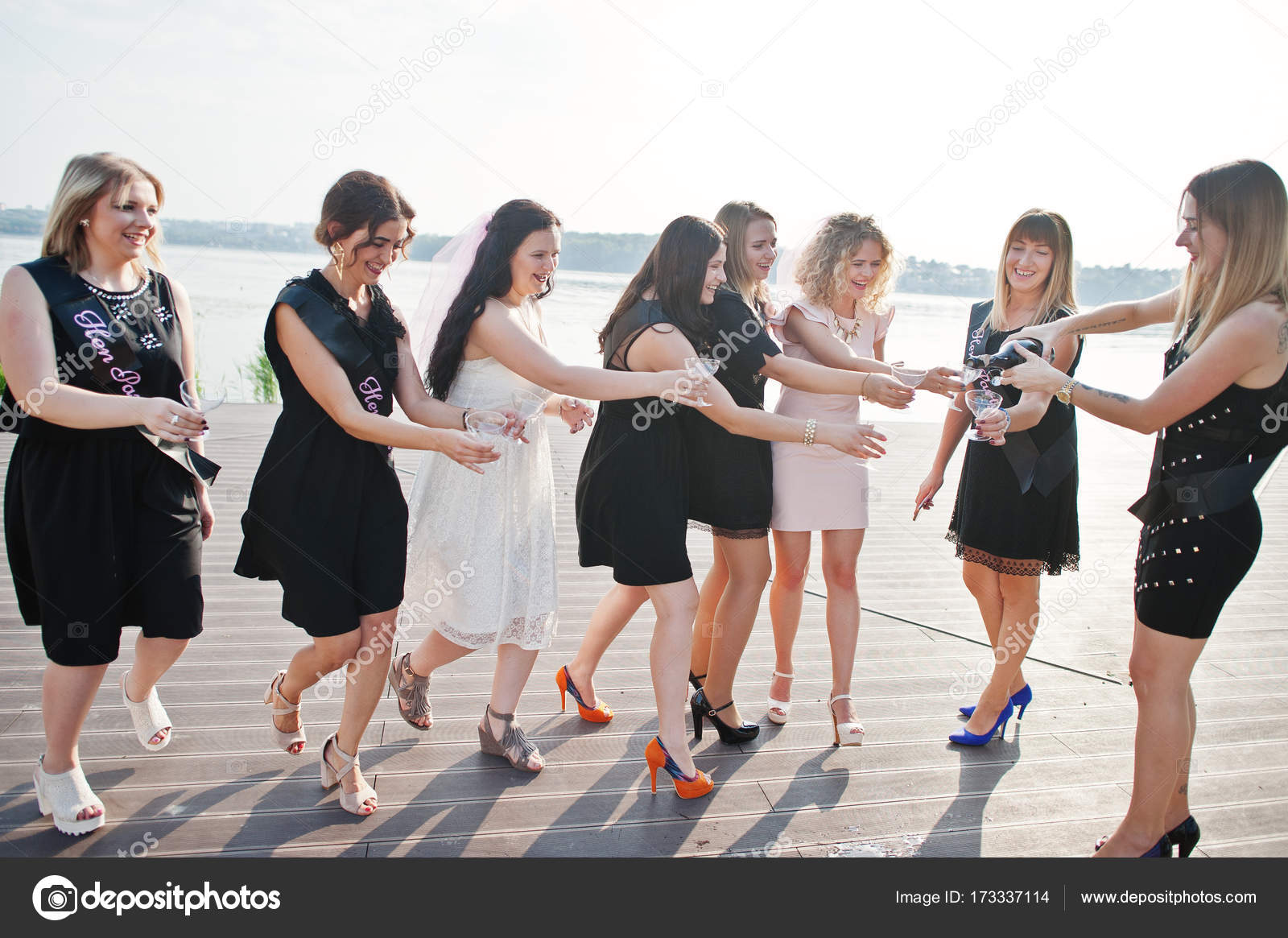 hen party black dress