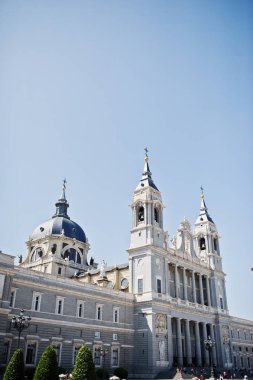 Madrid, İspanya - 24 Ağustos, 2017: Almudena Katedrali kilise Ma