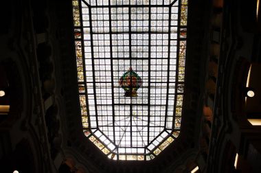 Madrid, İspanya - 24 Ağustos, 2017: vitray pencereler Müzesi'nde